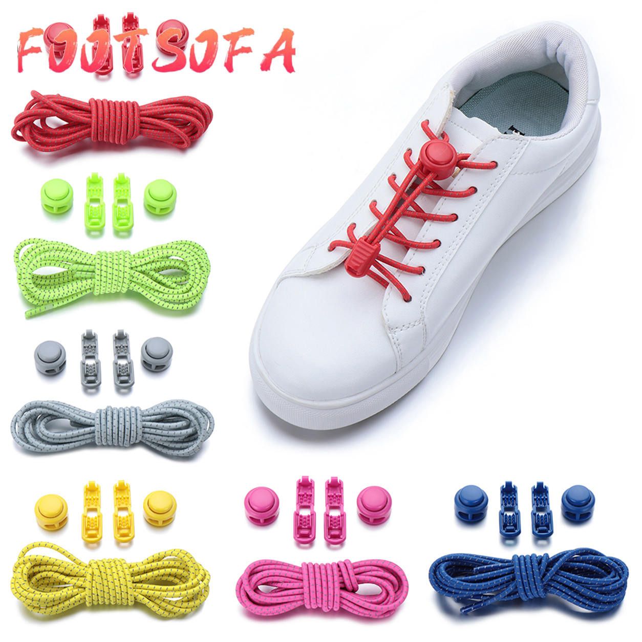 69S Sneakers Outdoor Sports Luminous Locking Shoes Accessories No Tie Shoelaces Reflective shoelaces Lazy Laces Elastic