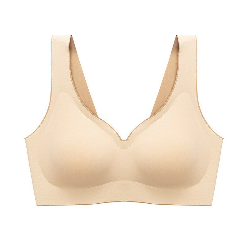 SofbeauForY Thai Latex Underwear Women Thin No Steel Ring Ultra-Light Gather Sports Vest Sleep Bra 6 Colors Available