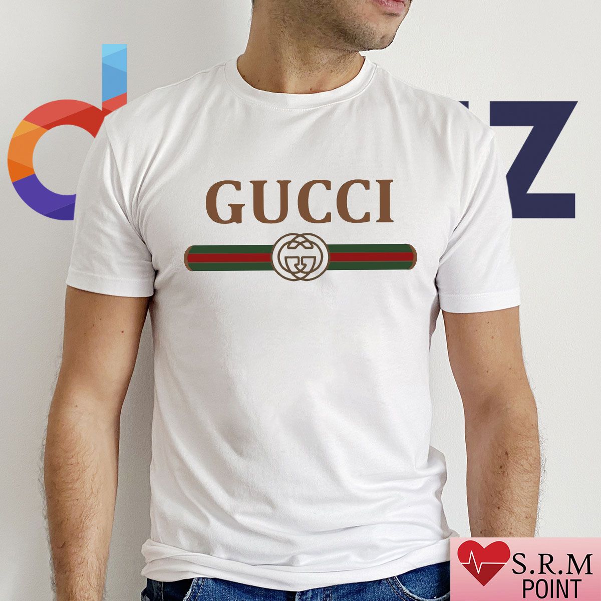 Gucci digital print T Shirts White Tshirt plain Sublimationpp cottonT-Shirt For man
