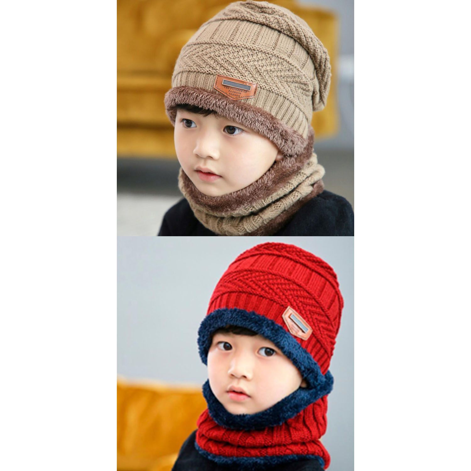 Woolen Winter Cap With Neck Band For For Men, Women 1pce