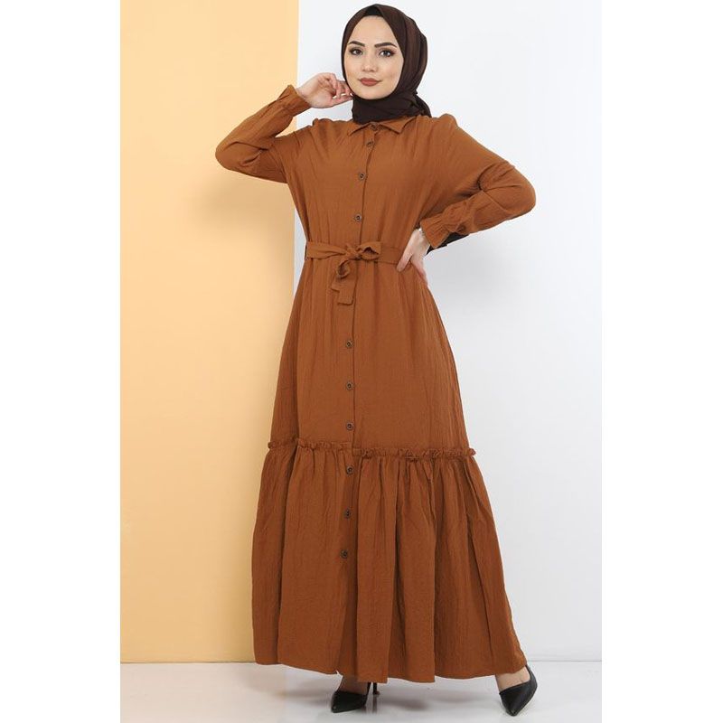 Stylish Khaki Abaya For Women