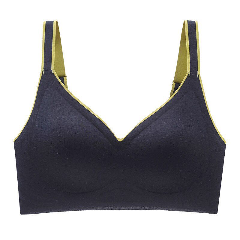 New Color  Latex Underwear Gradient Jelly Strap Anti-skipping Bra No Steel Ring Beauty Back For Women 6 Colors Available
