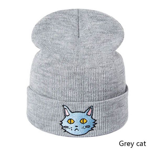Women Beanies Hat childrens warm Knitting Cotton winter boys girls cute Cat Fox Cap kids Casual Elastic Hats