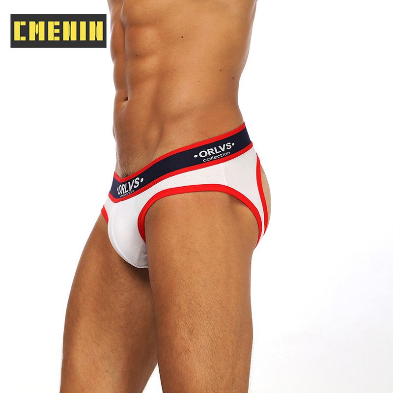 CMENIN 1pcs ORLVS (1 Pieces) Cartoon Milk Fiber  Men Underwear thongss Mens Jockstrap Popular thongss And G strings CMENIN 1pcs Comfortable Stripe Innerwear OR146