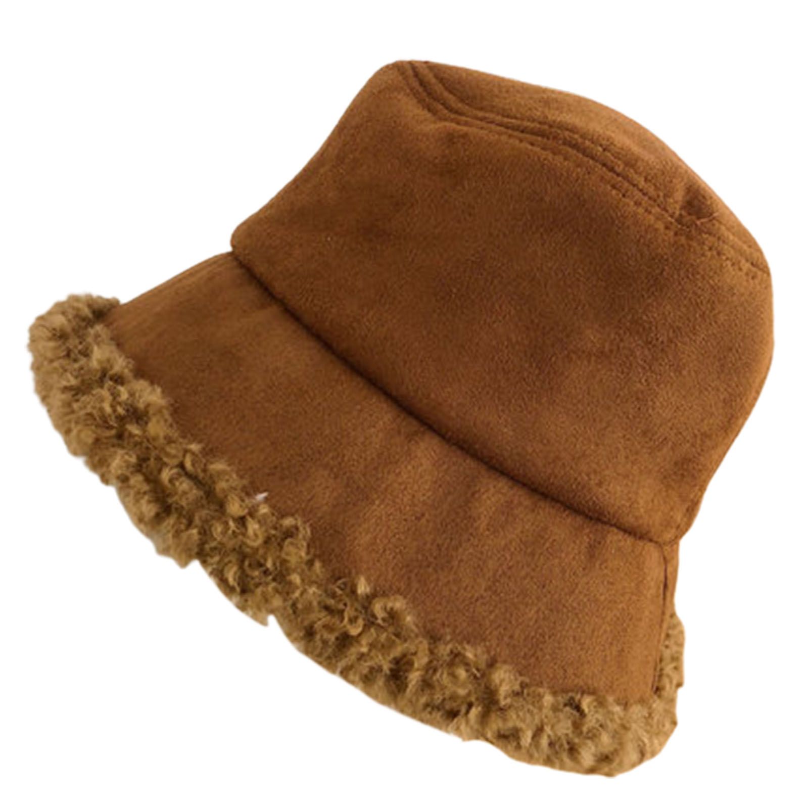 Fisrman Cap Simple Women Solid Color Cashmere Lined Fisrman Cap