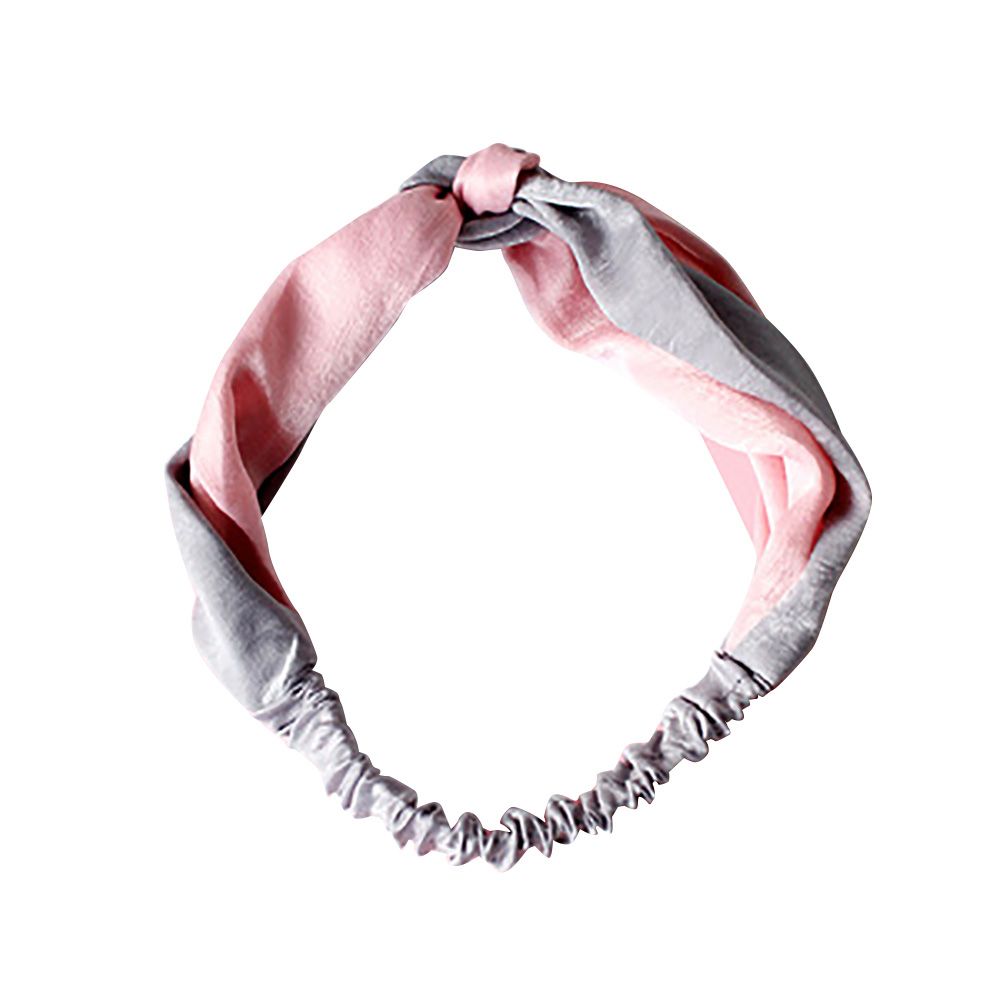 Fashion Women Yoga Color Block Knotted Hairband Turban Headband Decor Gift