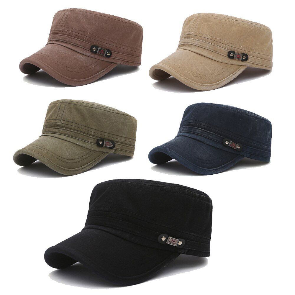 men's flat-top Outdoor visor fashion personality cool solid color simple holiday cotton wear-resistant