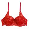 Women y Embroidery Sequins Le Trim 3/4 Cup Push Up Underwire Breathable Bra
