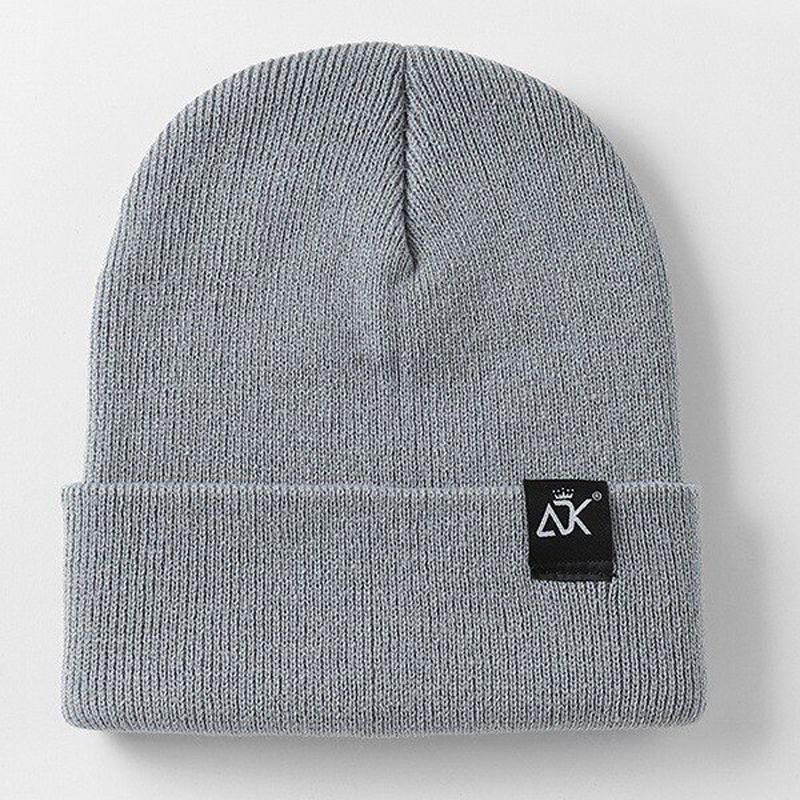 UniHats Knitted ADK Tags Cap Woman Beaines For Winter Breathable Men Gorras Simple Hats Warm Solid Casual Lady Beanies