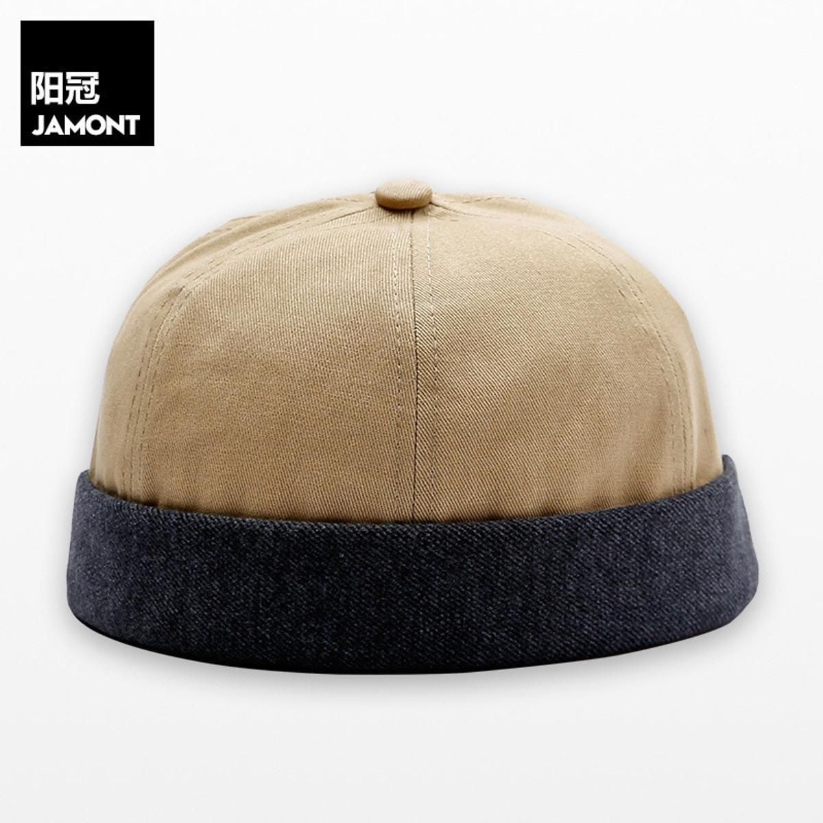 JAMONT 2018 New Chinese-Style Round Hat UniSnapback Couple Caps Flanging Solid color Fashion Men's hats