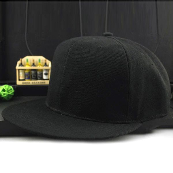 12 Colors Adjustable Men Baseball Cap Solid Hip Hop Snapback Flat Hat Visor