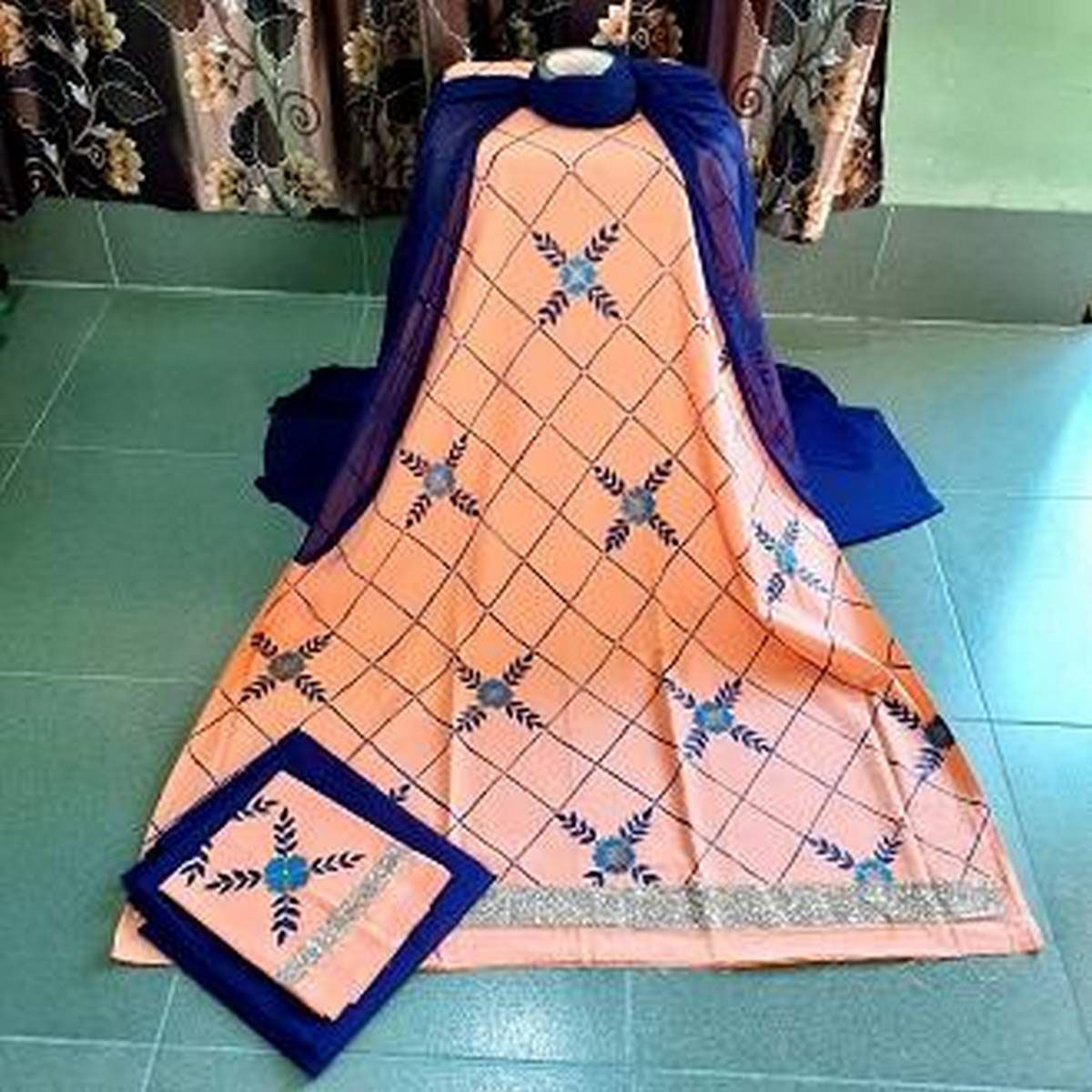 Pure cotton unstitched Dress 4 women