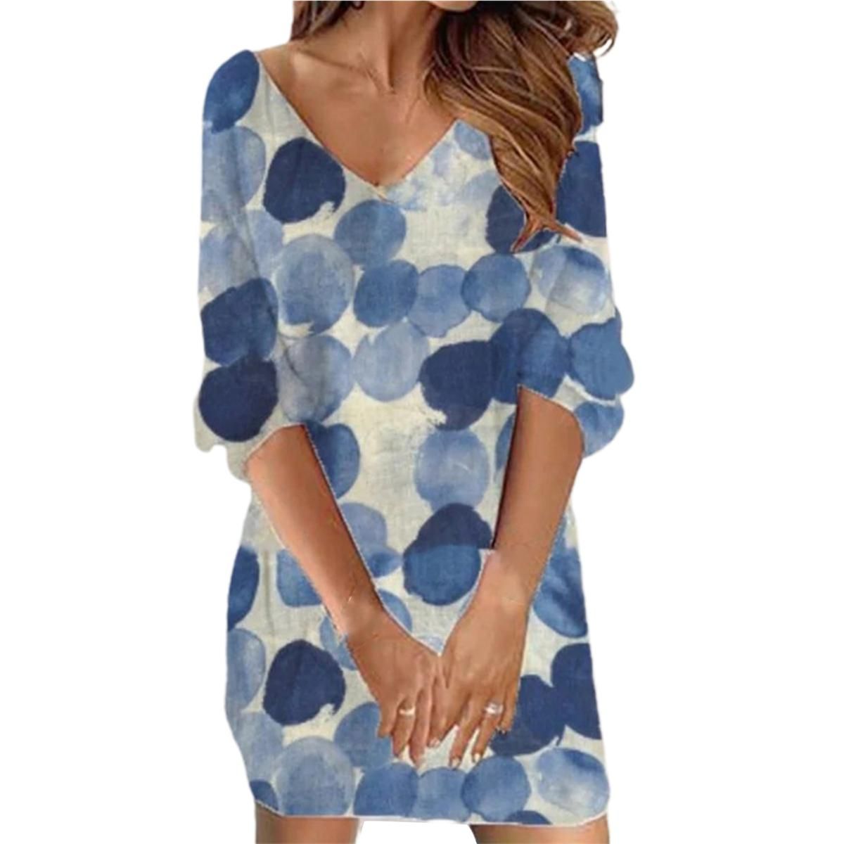 Women Dress Printed Tament Full Sleeve Dress