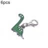 6Pcs Fashion Dinosaur Pet Collar Pendant Keyring Key Holder Bag Purse Ornament