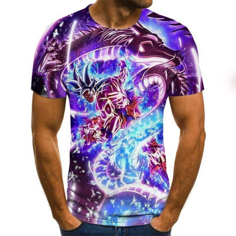 Goku Anime Shirt Clothes Summer T-Shirts Camisetas For Men Tops Ropa Hombre Clothing Homme Tee Camisa Masculina Poleras
