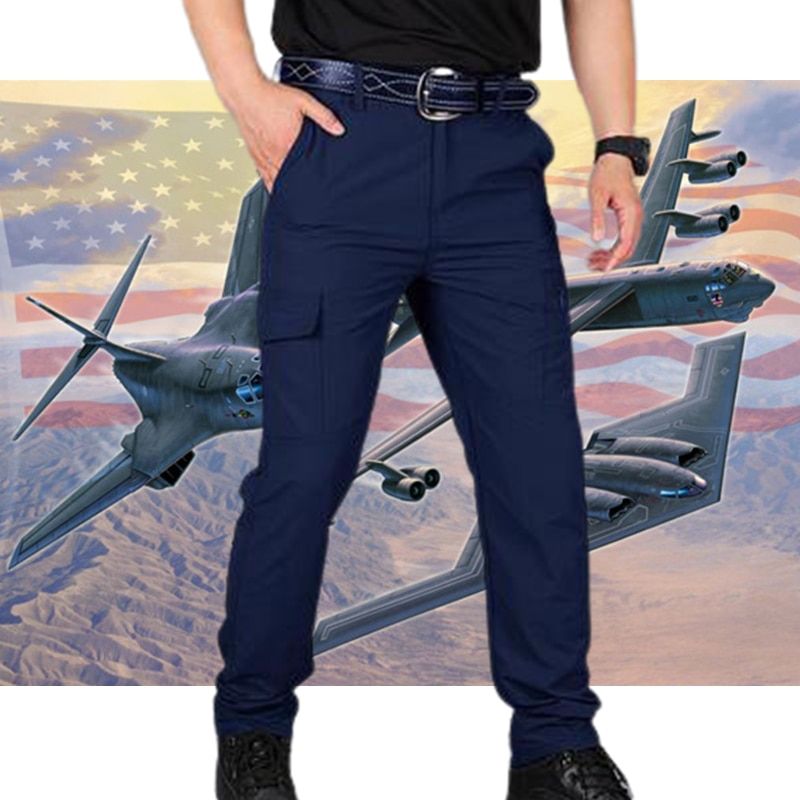 Men's Tactical Pants Multi Pocket Elastic Waist Military Trousers Male Casual Cargo Pants For Men Clothing Slim Fit