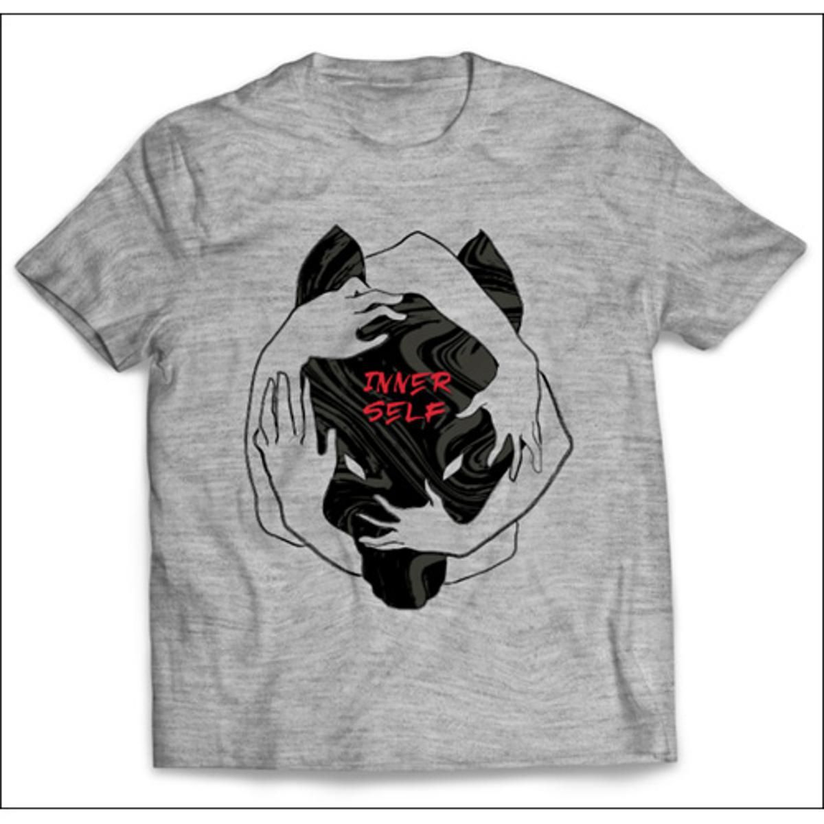 Men's Short Sleeve or Half Sleeve Round Neck T-Shirt with Chest Print
