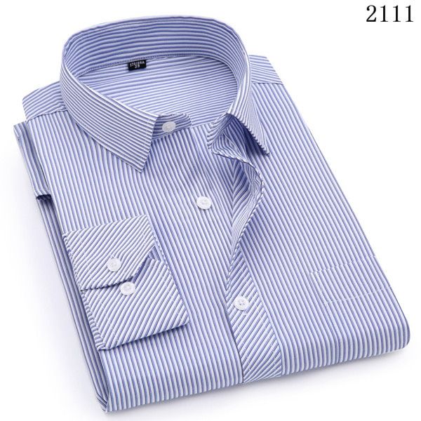 Plus Large Size 8XL 7XL Slim Fit Mens Business Casual Long Sleeved Shirt Classic White Black Dark Blue Male Social Dress Shirts