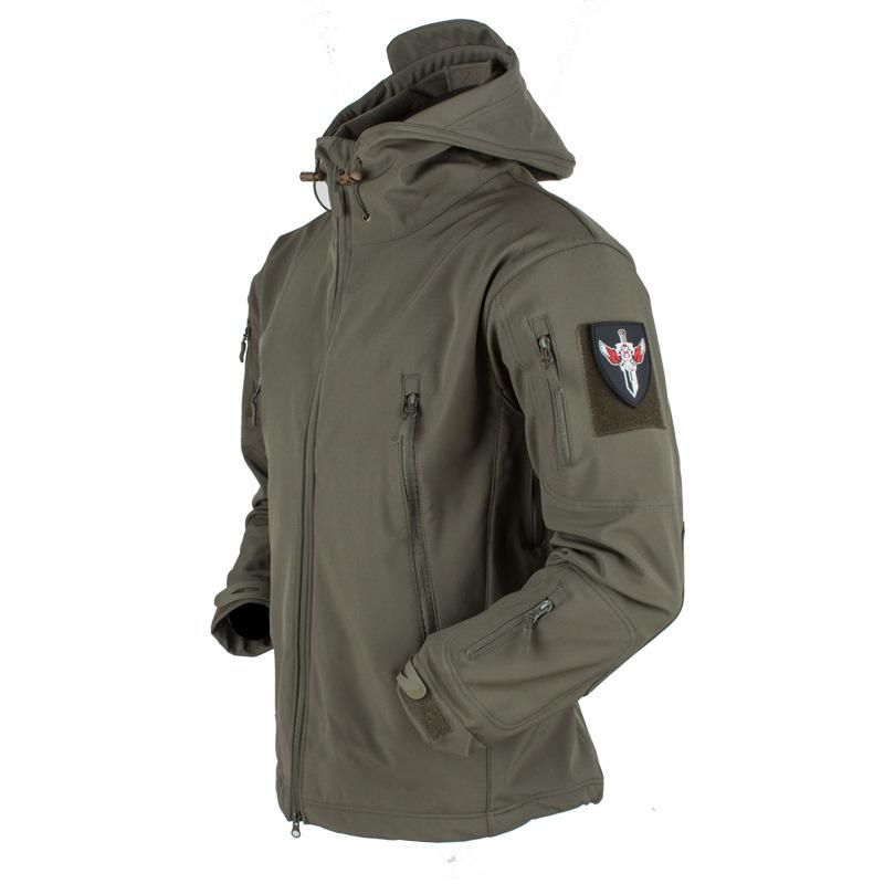 Jacket Outdoor Thermal Ventilation Sports Jacket Casual Men's Hooded Hooded Sweater Soft Shell V4   Jacket