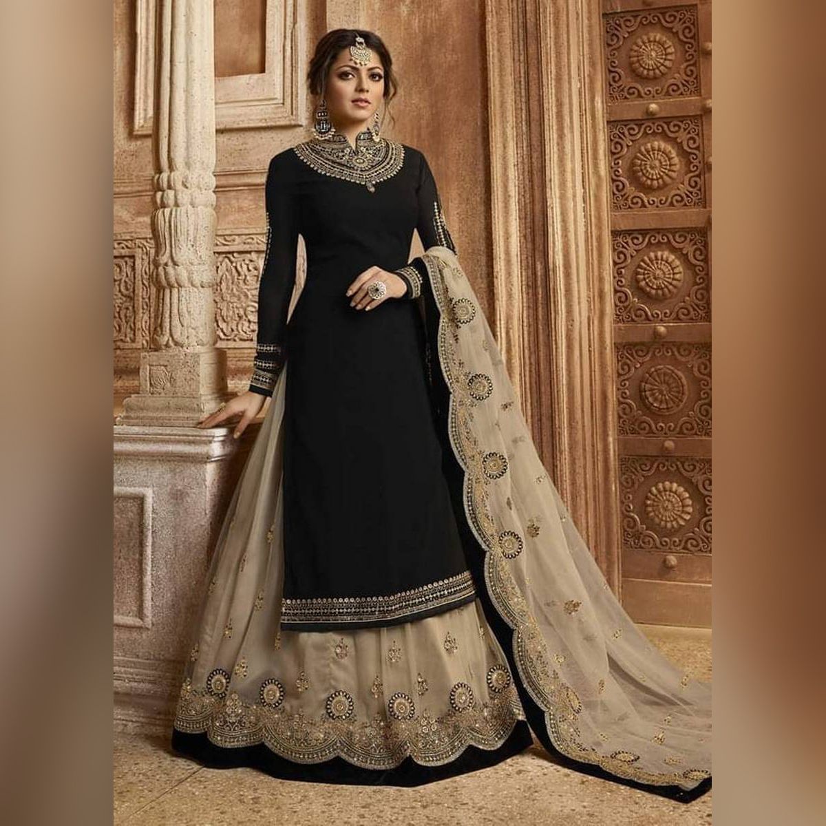 Unstitched Georgette  Grown Dress For Women