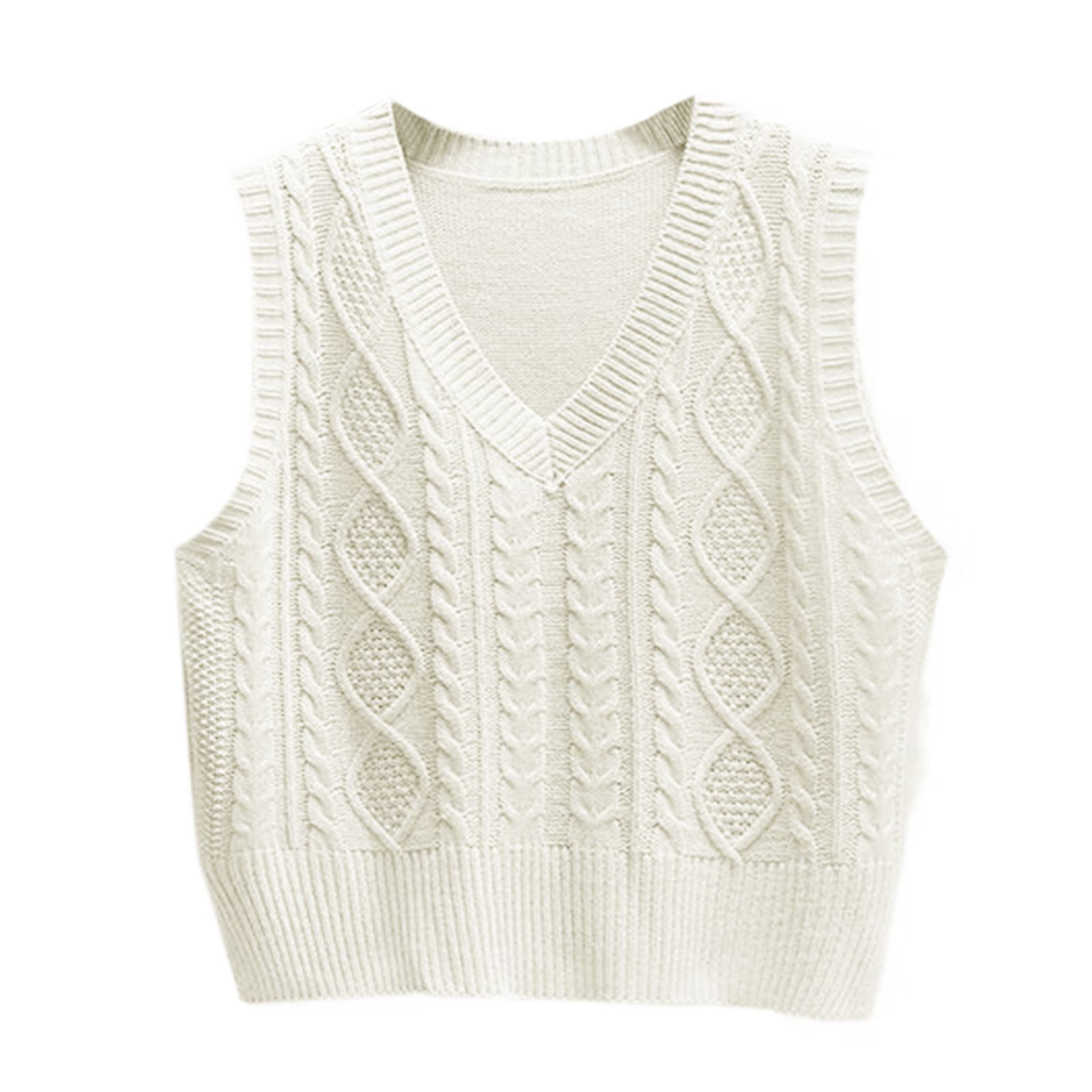 Sweater Vest Top Clear Pattern Sweater Vest Top Leisure Outwear