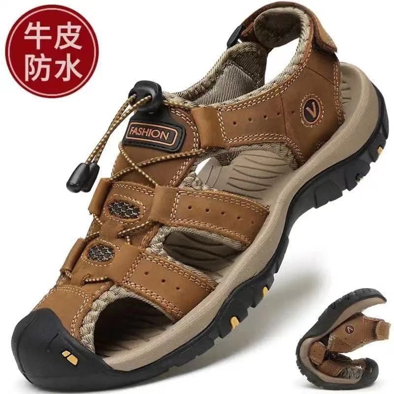 Top Leather 2021 New Summer Sandals Men's Shoes Outdoor Srts Shoes Shoes Shoes Men's Shoes Sandalias Hombre Chaussure Homme