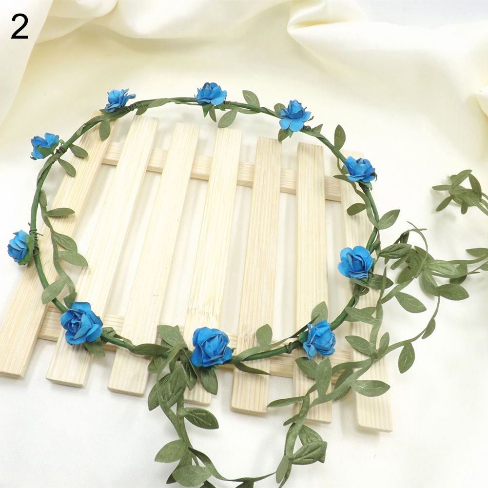 Wedding Party Decor Floral Wreath Flower Festival Forehead Headband Hair Garland