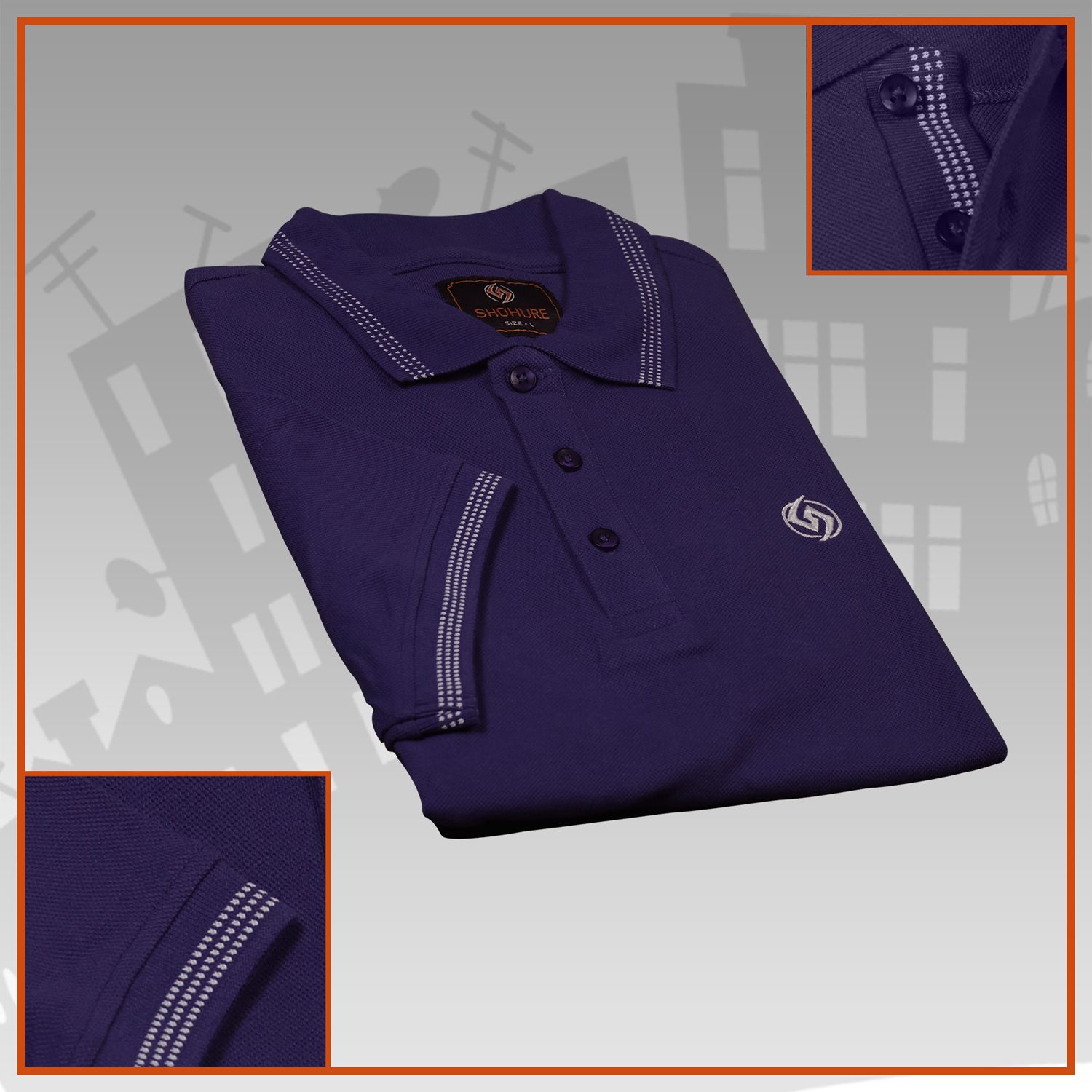 Royal Blue Color Short Sleeve Polo Tshirt