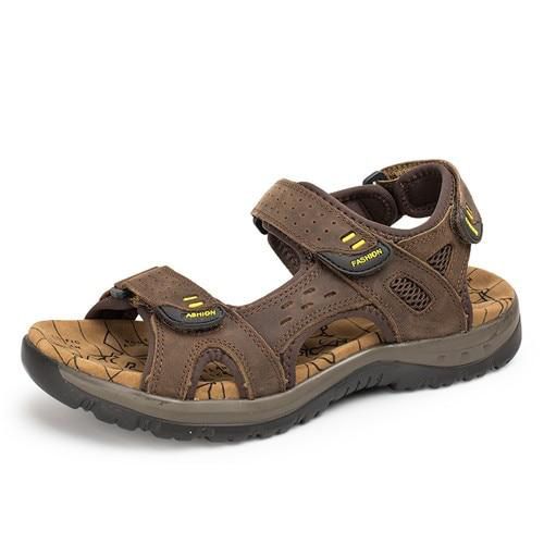 New Fashion Summer Leisure Beach Men Shoes High Quality Leather Sandals The Big Yards Men's Sandals 38-48