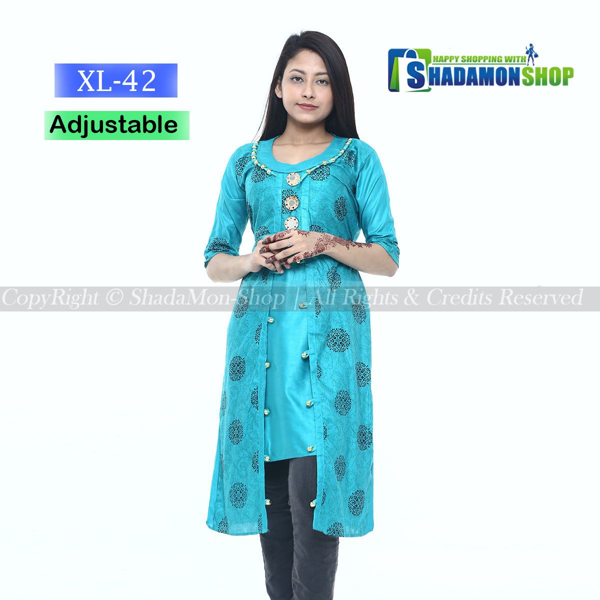 Readymade Stylish Fashionable Koti Hot Kurti For Girls Long Pure Soft Linen (1 Pcs) - Kurti For Girls - Kurti For Girls