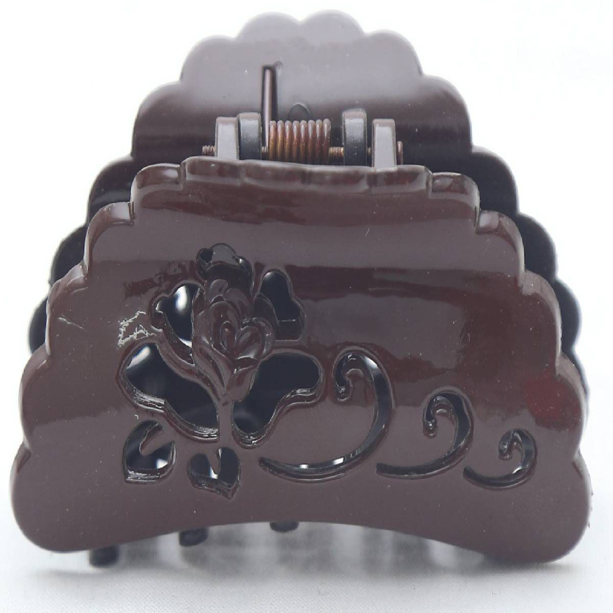 1 pes Women And Girl Kakra Band / Punch Hair Clip - Coffee color