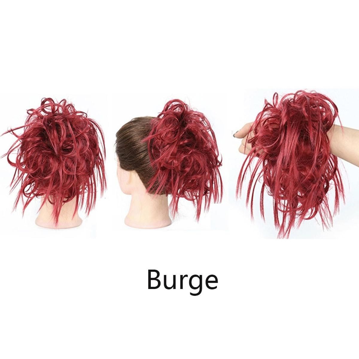 【ALLGOOD】13 Colors Women Wrap On Hair Piece Hair Accessories Elastic Band Ponytail  Synthetic Hair Messy Hair Scrunchie Chignon Hair Extension