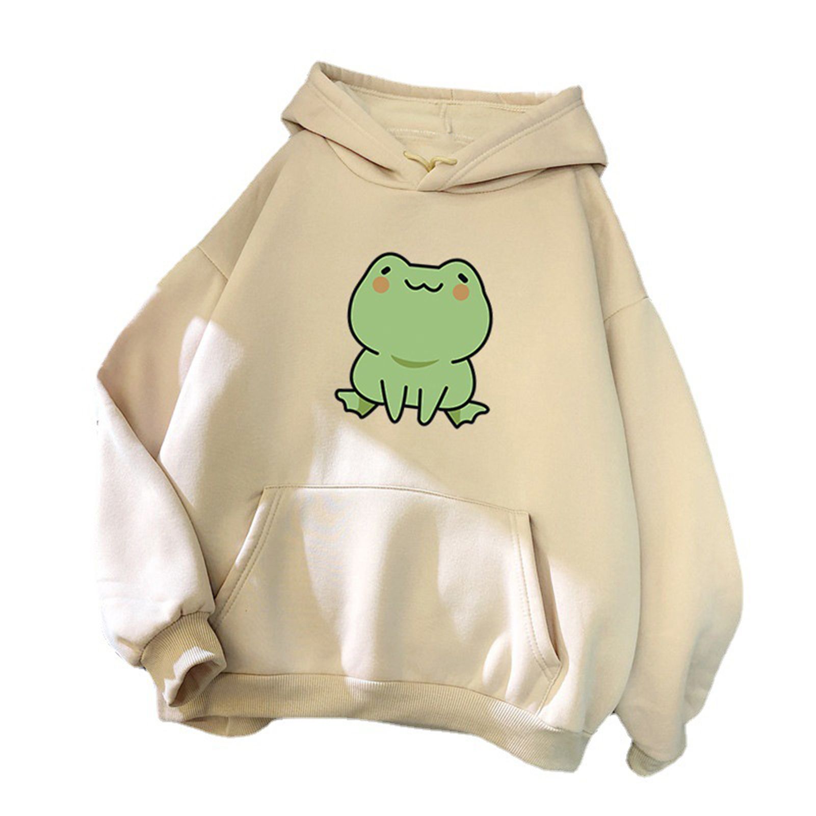 Student Sweatshirt Drawstring Korean Style Large Pocket Hoodie