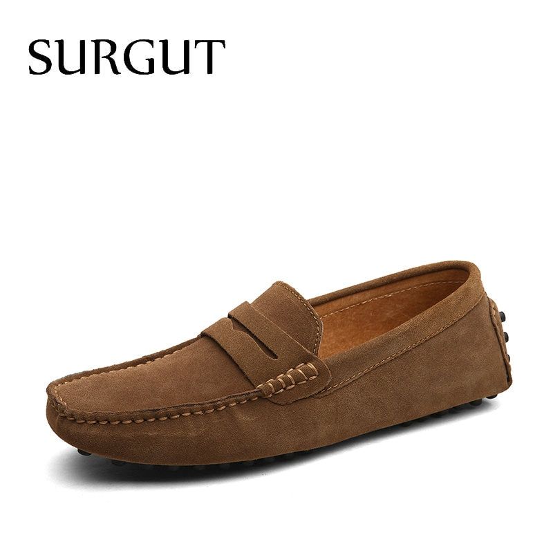 Summer Soft Flat Shoes Male Casual Driving Shoes Slip On Lazy Men Flats Moccasins Loafers Size 38~50