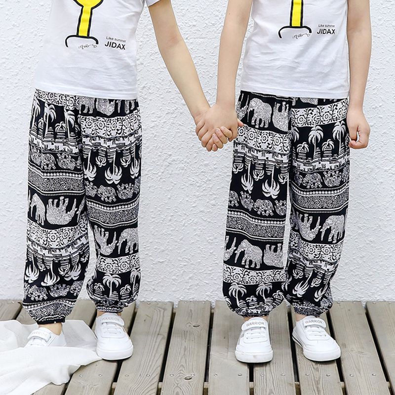 Kid's Unisex Jogger Pants ers children boys summer mosquito pants girls cotton thin bloomers pants