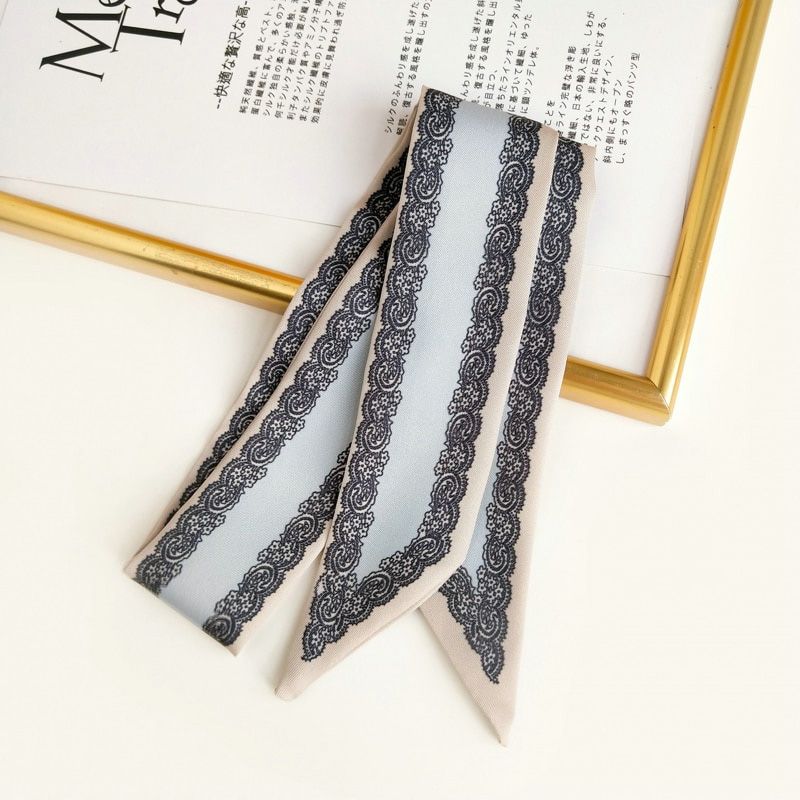 Korean-Style Small Silk Scarf Women's Spring Autumn Narrow Fashion  Long Strip Arm Bag Ribbon Neckerchief Small Ribbon