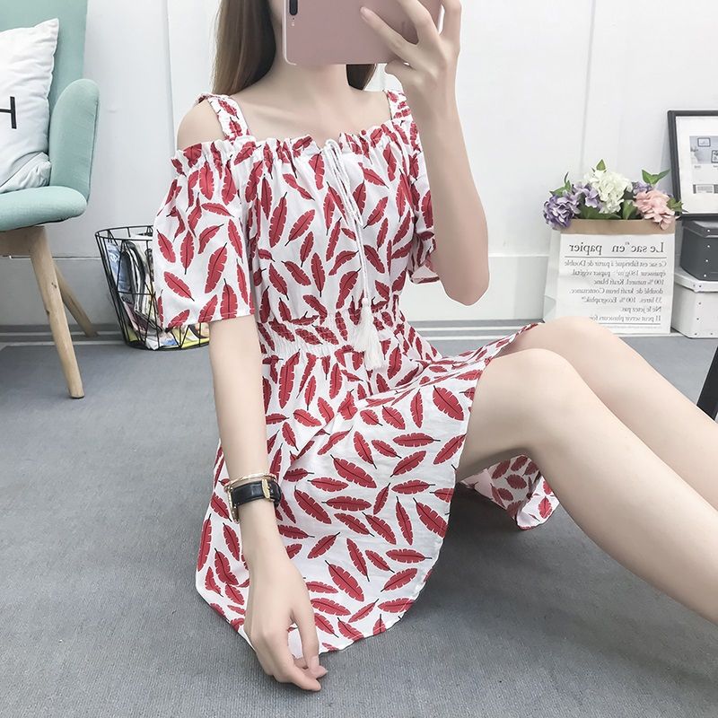Women Strapless Short-sleeved Forest Dress