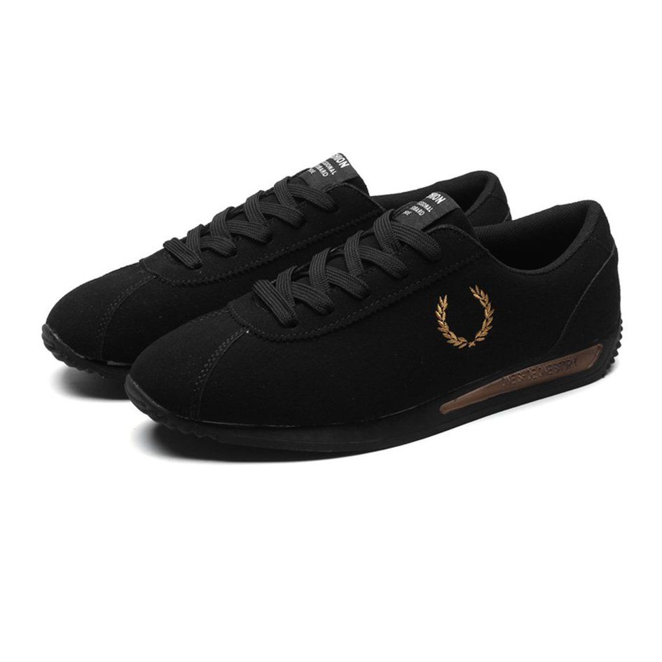 Suede Upper Men Running Shoes Anti-slip Rubber Sole Sneakers Male Sports Shoes