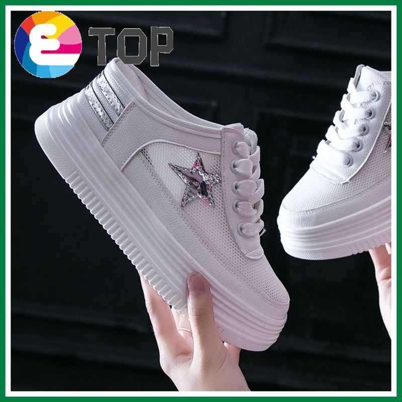 Korea Style Open Heels Slipper Girls Slip Sandal Flat Shoes Women Canvas Shoes Sneakers for Women Teenagers Fashion Slippers  101131