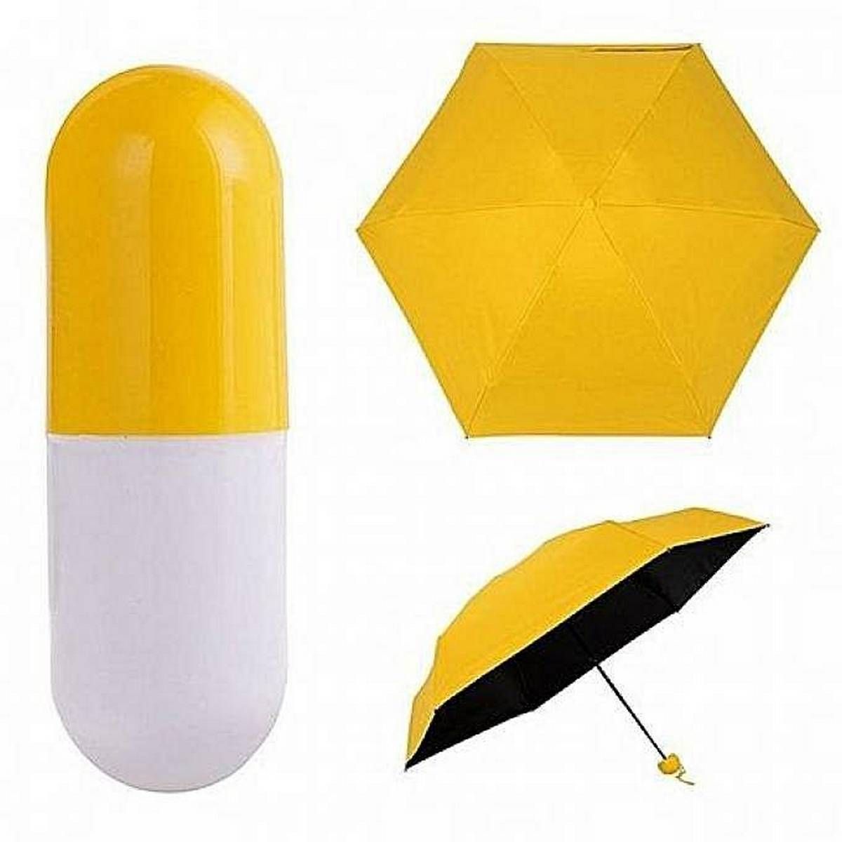 Fashionable Mini  Capsule Umbrella - Yellow