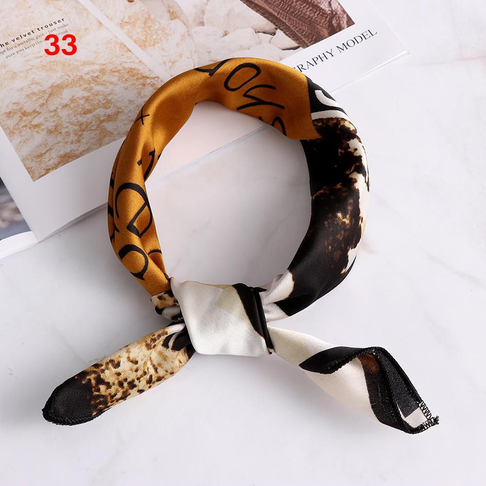 【ALLGOOD】Ladies Hair Band Wrist Wrap HeadNeck Tie Bags Tie Women Square Scarf Handkerchief Silk Feel Satin Bandana