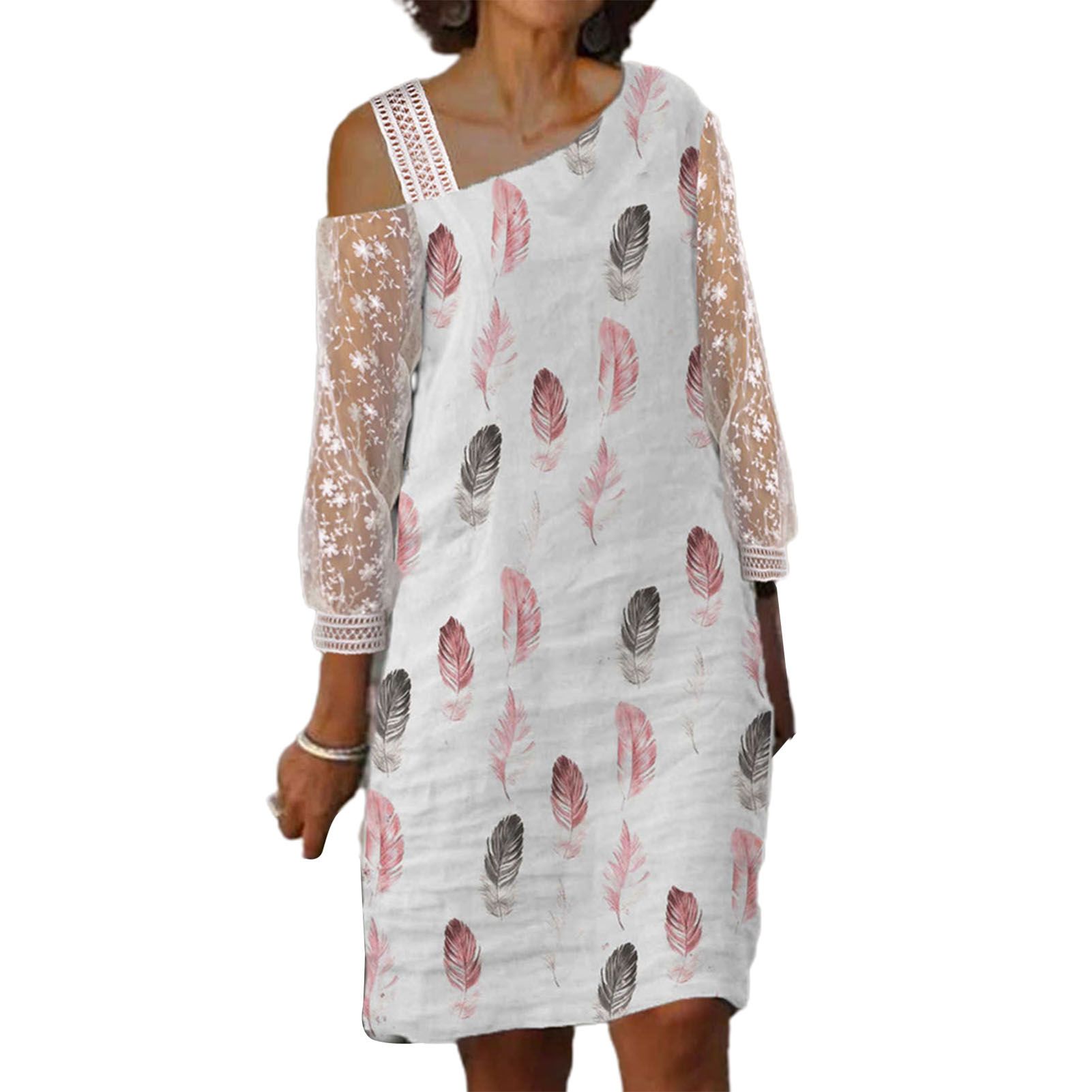 Sunnyheart Women Dress Net Yarn Gradient Color Trendy Ladydi Dress