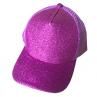 Fashion Women Anti Sun Glitter Mesh Adjusle Ponytail Hat Cotton Baseball Cap