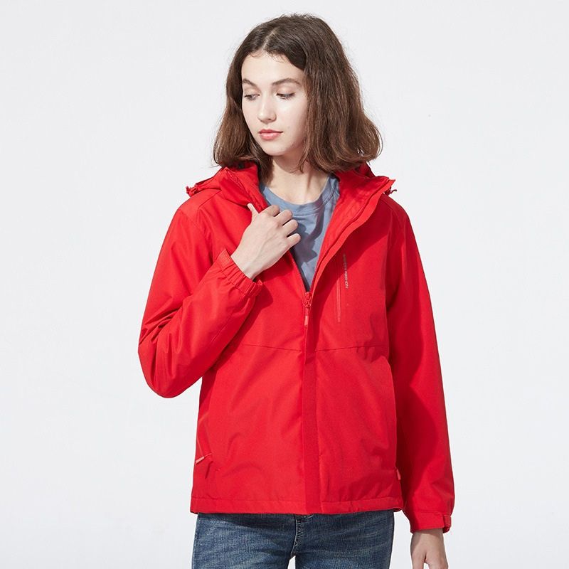 Ladys Detachable 3 in 1 Pair Of Waterproof, Windproof, Warm And Breathable Couples Stormsuit