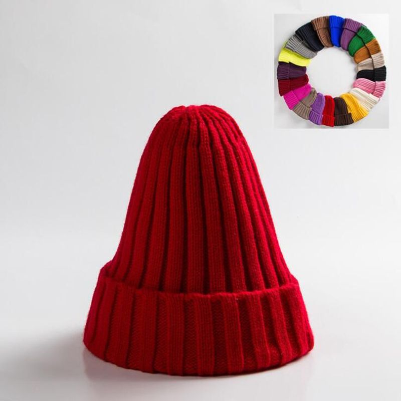 Uni Hat Cotton Bs Solid Warm Soft  HOP Knitted Hats Men Winter Caps Women's Skullies Beanies For Girl Wholesale шляпа