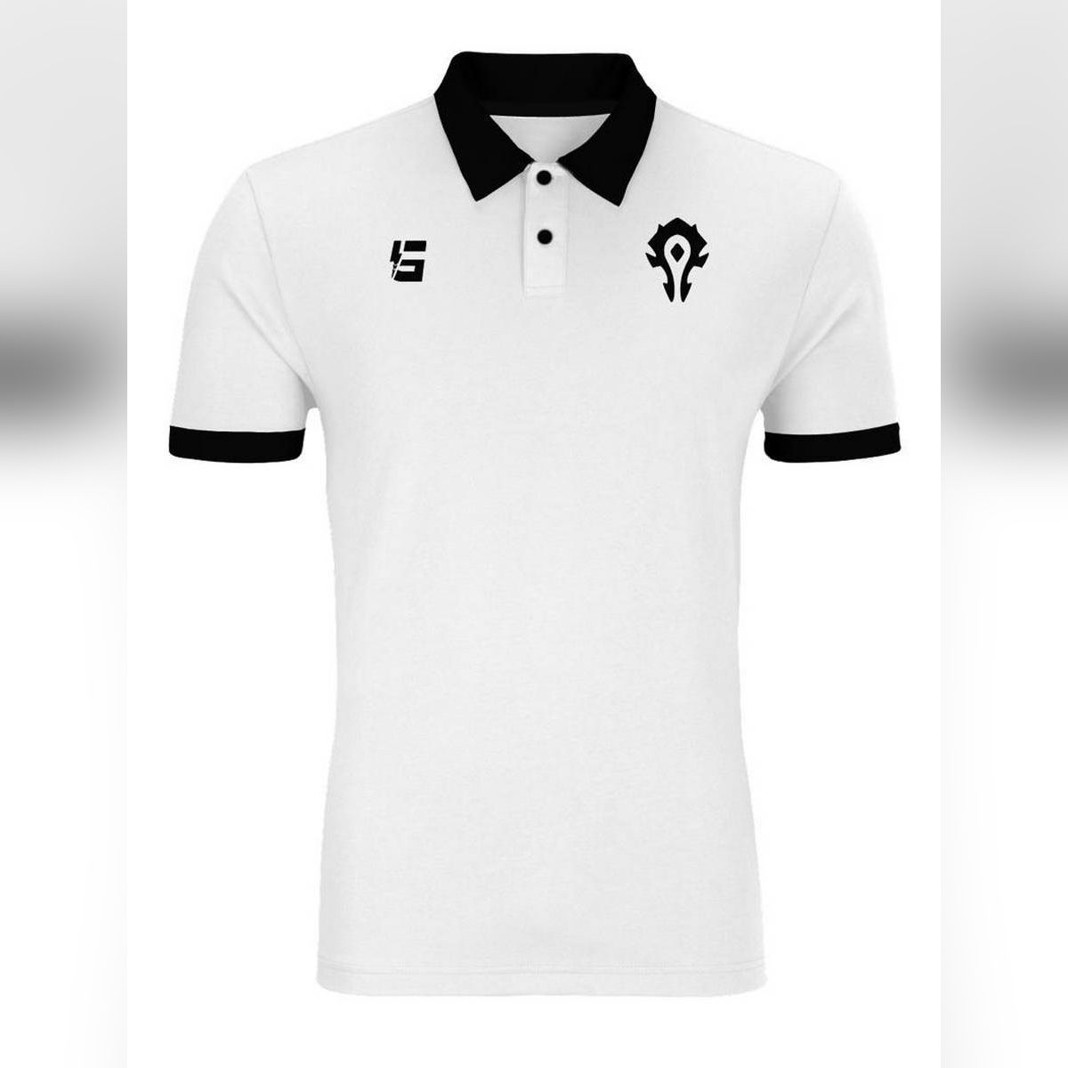 White Polyester Polo T-shirt for Men