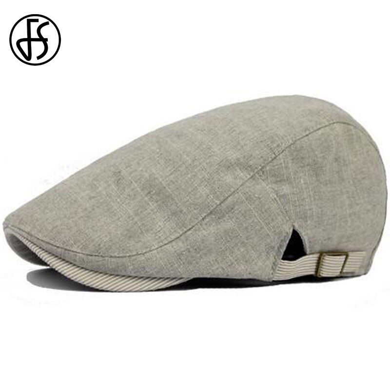 FS Fashion Flat Caps For Men Beret Hat Unisex Women Summer Casual Sun Hats Black Cabbie Peaky Chapeau Homme
