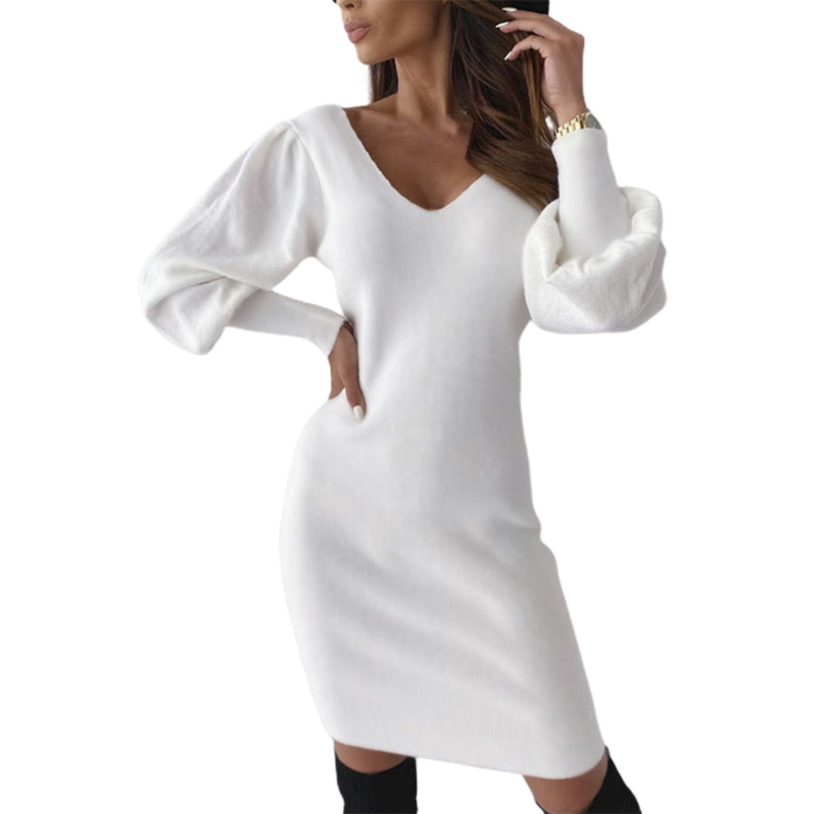 Bodycon Dress Breathable Solid Colordi Bodycon Dress