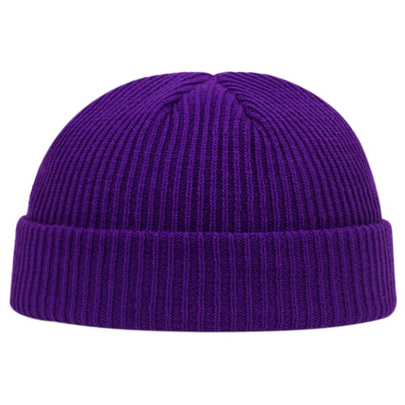 autumn Winter Melon Cap Mens women Knitted Hat Beanie Skullcap Sailor Caps Cuff Short Brimless Retro Navy Style Hats casquette