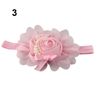 Toddlers Baby Girls Cute Flower Faux Pearl Beads Bow Elastic Hairband Headband